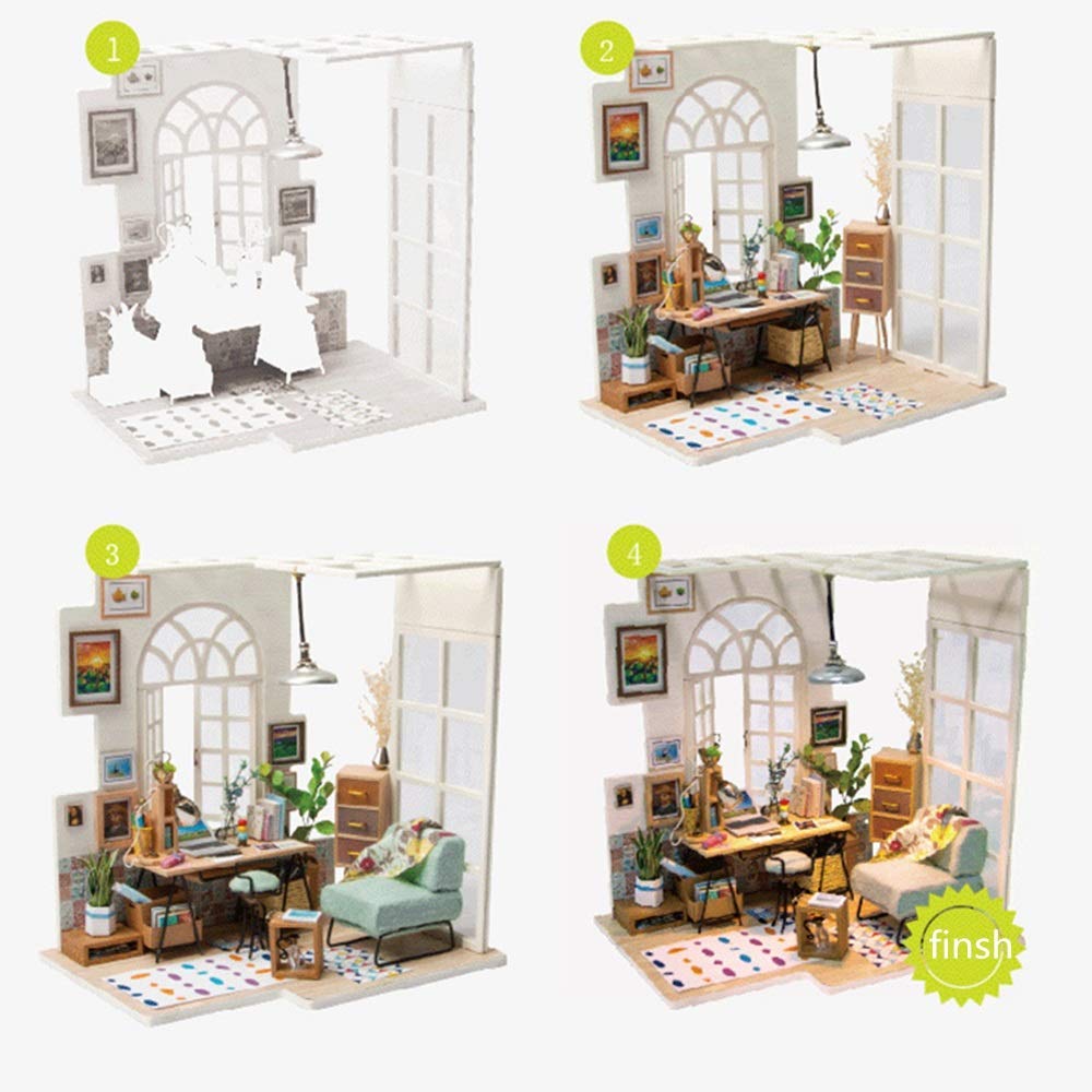 Amazon.co.jp: おもちゃミニチュアドールハウスキットビルディング